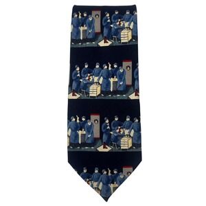 Guy Buffet Collection Major Surgery Doctor Physician 100% Silk Novelty Tie Italy